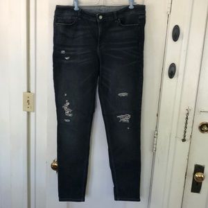 WHBM Distressed Sequin 14L Jeans